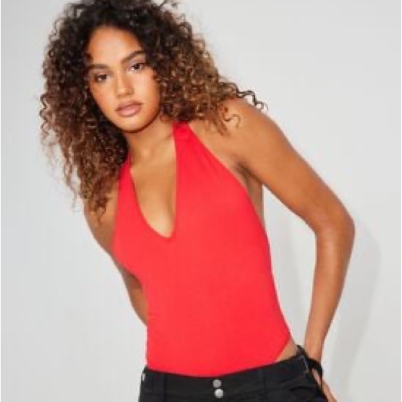 Garage Plunge Halter Bodysuit - Picture 1 of 1